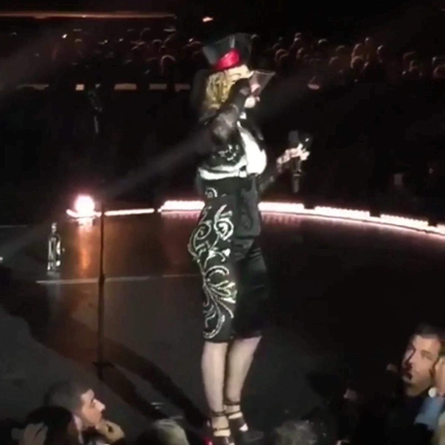 LOS ANGELES, CA - FEBRUARY 08: Singer Madonna attends The 57th Annual GRAMMY Awards at the STAPLES Center on February 8, 2015 in Los Angeles, California. (Photo by Jason Merritt/Getty Images)
