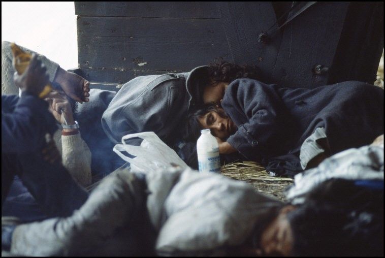 ITALY,Brindisi: Albanian refugees.