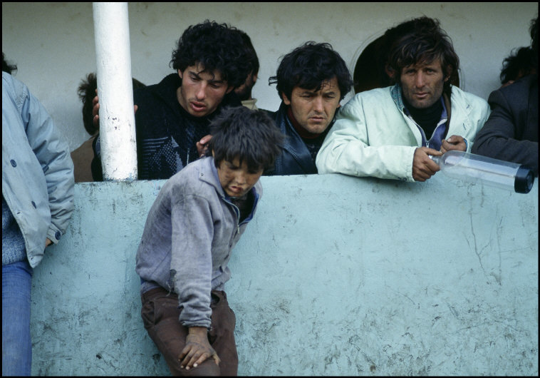 ITALY,Brindisi: Albanian refugees.