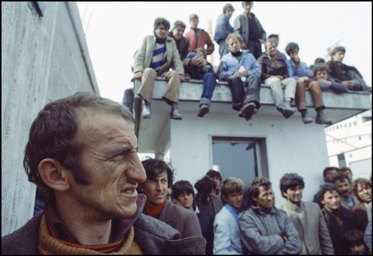 ITALY,Brindisi: Albanian refugees.