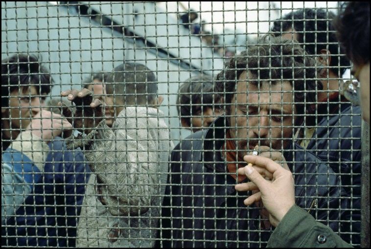 ITALY,Brindisi: Albanian refugees.