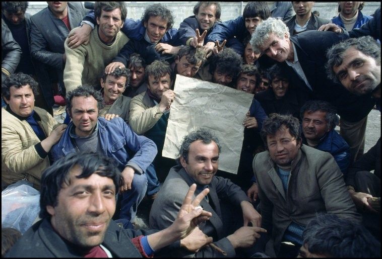 ITALY,Brindisi: Albanian refugees.
