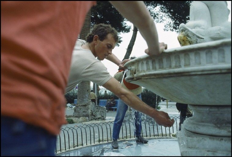 ITALY,Brindisi: Albanian refugees.