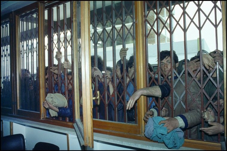 ITALY,Brindisi: Albanian refugees.