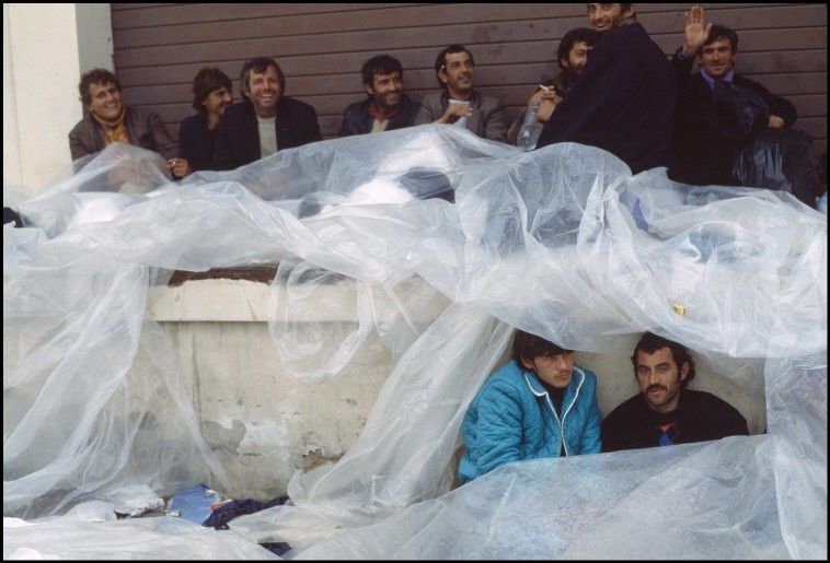 ITALY,Brindisi: Albanian refugees.