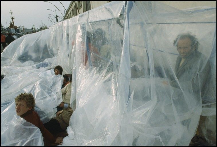ITALY,Brindisi: Albanian refugees.
