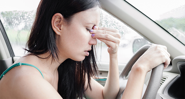 Transportation concept - tired woman driver.; Shutterstock ID 198000950; PO: TODAY.com