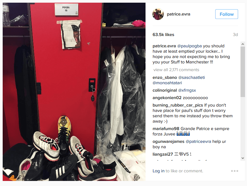 Evra Pogba instagram